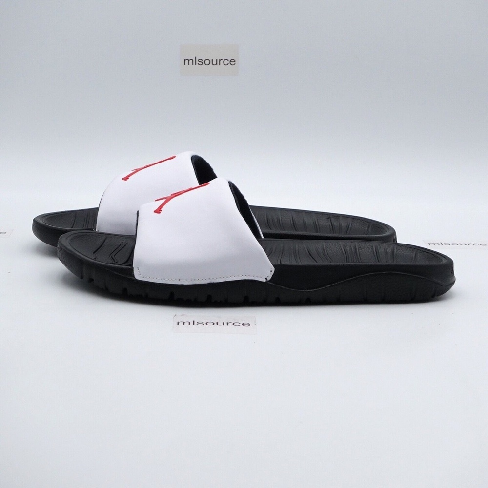 NEW Jordan Break Slide Sandals AR6374-016 Black/University Red/White